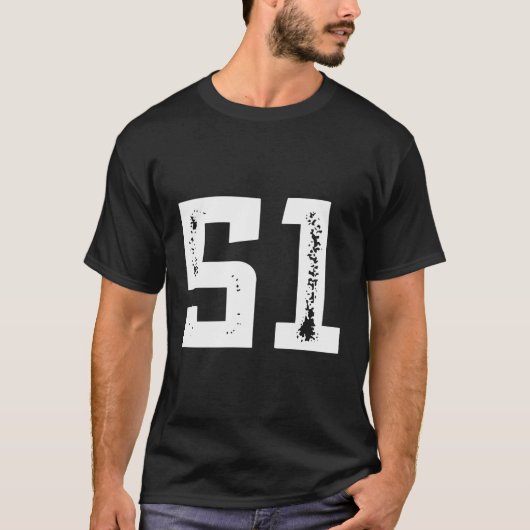 Vier 51 Happy B-Day Party Fun Font T-shirt (Voorkant)