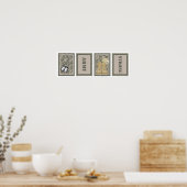 Vier 5x7 Nursery Art Prints ARMY ACU Camoflauge (Keuken)