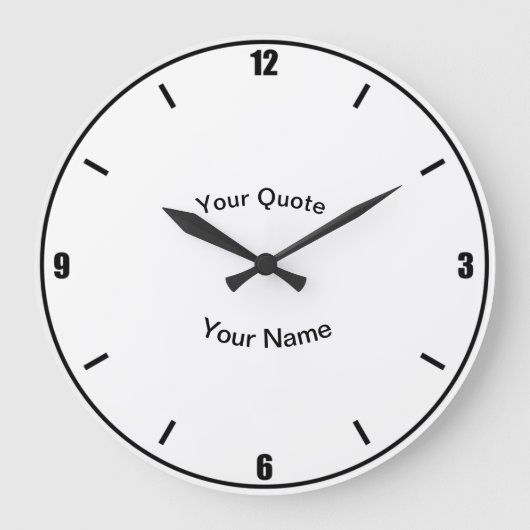 Vier Aantallen met verticale StandaardAantallen Grote Klok (Voorkant)