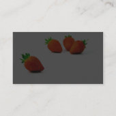 Vier aardbeien op witte achtergrond visitekaartje (Achterkant)