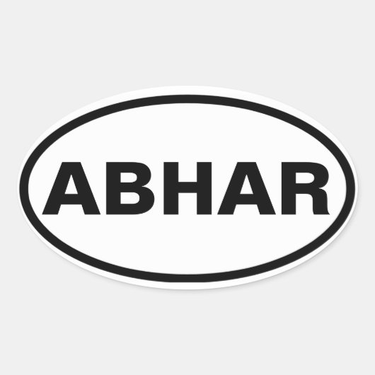 VIER Abhar Ovale Sticker (Voorkant)