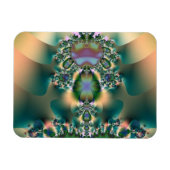 Vier Abstract Ketting met lederen klaver Magneet (Horizontaal)