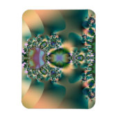 Vier Abstract Ketting met lederen klaver Magneet (Verticaal)