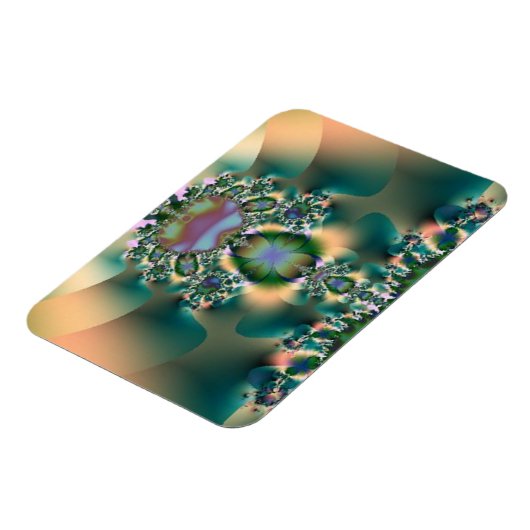 Vier Abstract Ketting met lederen klaver Magneet (Linkerzijde)