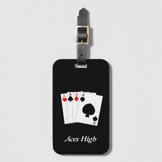 Vier Aces Bagagelabel (Voorkant (verticaal))