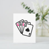 Vier Aces Briefkaart (Staand voorkant)