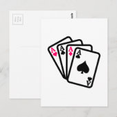 Vier Aces Briefkaart (Voorkant / Achterkant)