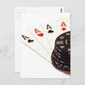 Vier Aces Briefkaart (Voorkant / Achterkant)
