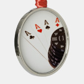 Vier Aces Metalen Ornament (Rechts)