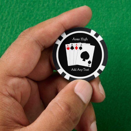 Vier Aces Poker Chips (Hand)