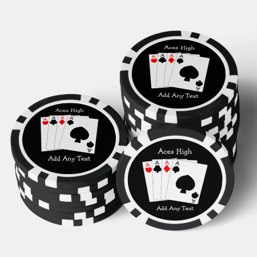 Vier Aces Poker Chips (Opstapeling)