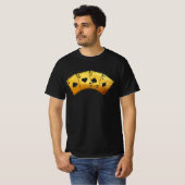 Vier Aces Poker Pro Lucky Player Winner Costume Ha T-shirt (Voorkant volledig)