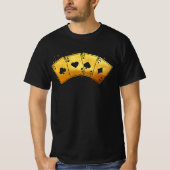 Vier Aces Poker Pro Lucky Player Winner Costume Ha T-shirt (Voorkant)