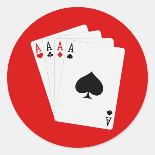 Vier Aces Stickers (Voorkant)