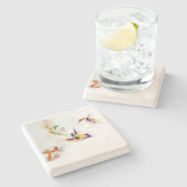 "Vier Acrobat's" Hummingbird Print Stenen Onderzetter (Zijkant)