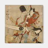 Vier acteurs, Kuniyoshi Japanse Fine Art Magneet (Voorkant)