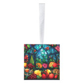 Vier Afbeelding Glas in lood kerst Decoratie (Rechts)