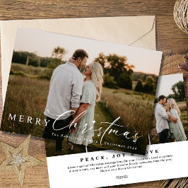 Vier Afbeelding moderne kerstster Feestdagenkaart