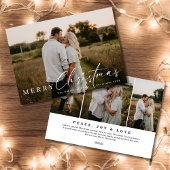 Vier Afbeelding moderne kerstster Feestdagenkaart