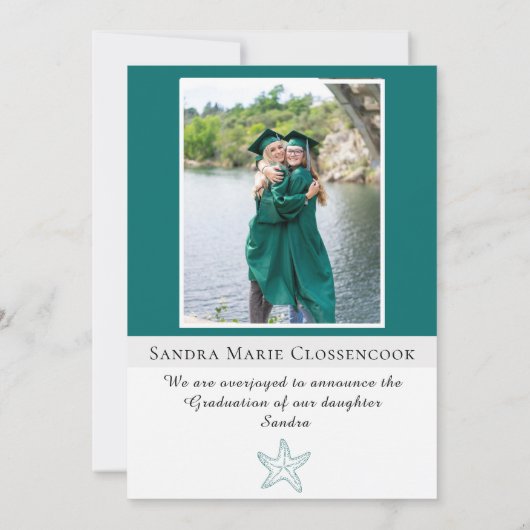 vier Afbeelding Nautische snuifvis afstuderen Aankondiging (Achterkant)