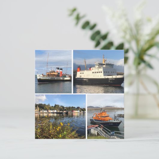 Vier Afbeeldingen Schotse boten en landschappen (Staand voorkant)