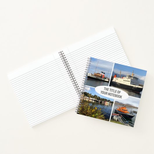 Vier Afbeeldingen Schotse boten en landschappen Notitieboek (Binnen)