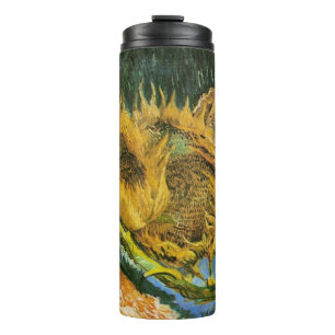 Vier afgesneden zonnebloemen door Vincent van Gogh Thermosbeker