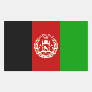 VIER Afghaanse nationale vlag Rechthoekige Sticker
