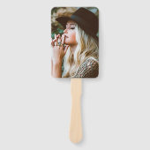 Vier Afstuderen aangepaste foto en tekst Handwaaier (Voorkant)