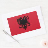 VIER Albanese nationale vlag Rechthoekige Sticker (Envelop)
