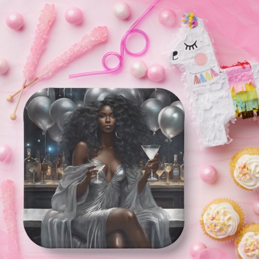 Vier als een Godin Square Borden Papieren Bordje (Feest)