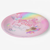 vier altijd zoete papieren Borden Papieren Bordje (Gekanteld)