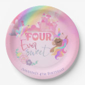 vier altijd zoete papieren Borden Papieren Bordje (Voorkant)