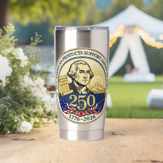 Vier America's 250ste verjaardag Geïsoleerde Drinkbeker