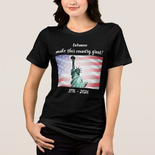 Vier Amerika 250 #46 Tri-Blend Shirt (Voorkant)