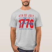 Vier Amerika 250 Feestelijk als het 1776 T-shirt (Voorkant)