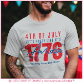 Vier Amerika 250 Feestelijk als het 1776 T-shirt