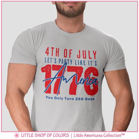 Vier Amerika 250 Feestelijk als het 1776 T-shirt