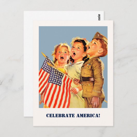 Vier Amerika, 4 juli Briefkaart (Voorkant / Achterkant)