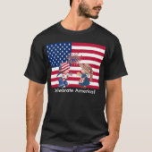 Vier Amerika  Kinder Verenigde Staten Vlag Vakanti T-shirt (Voorkant)