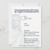 Vier Amerika op 250 Patriottische Uitnodiging (Achterkant)