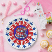 Vier Amerika Papieren Bord (Feest)