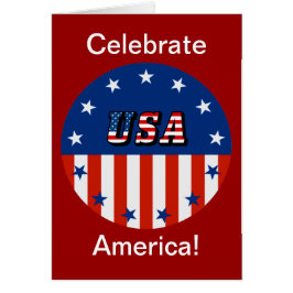 Vier Amerika Patriottische Amerikaanse Vlag Groet