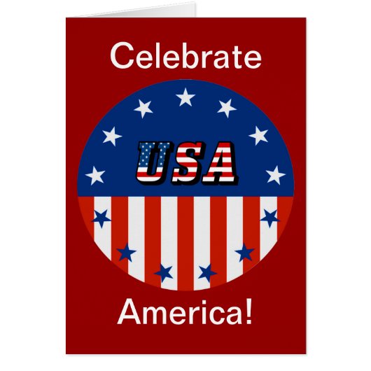 Vier Amerika Patriottische Amerikaanse Vlag Groet (Voorkant)