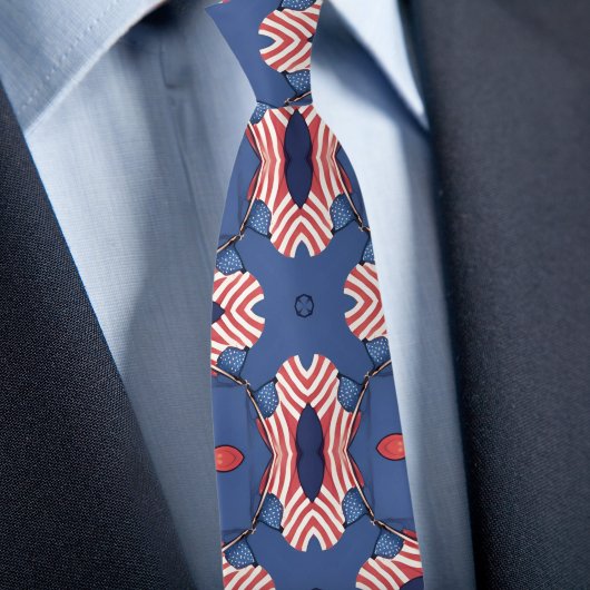 Vier Amerika Rood Wit en Blauwe Das