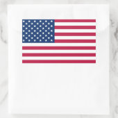 VIER Amerikaanse Nationale Vlag Rechthoekige Sticker (Tas)