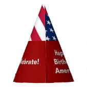 Vier Amerikaanse Vlag en Kinder Partij Pet Feesthoedjes (Achterkant)