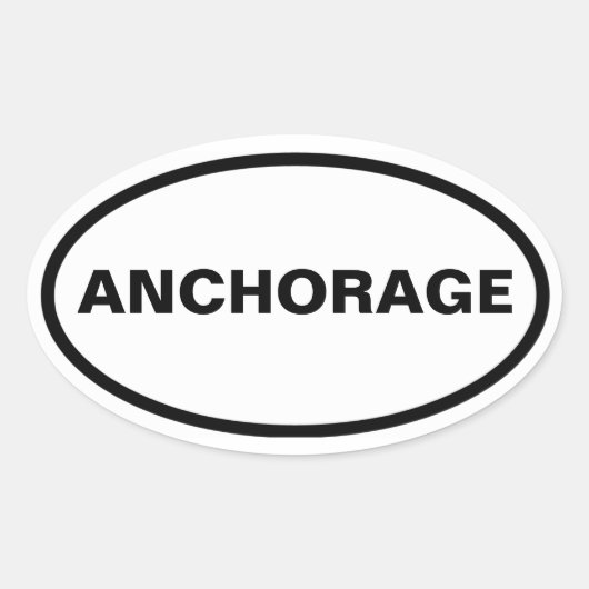 VIER Anchorage Ovale Sticker (Voorkant)