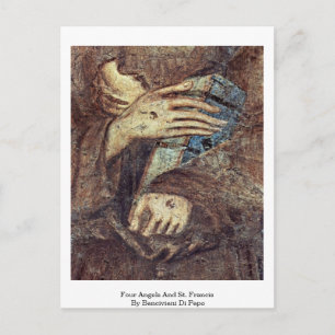 Vier Angels en St. Francis van Bencivieni di Pepo Briefkaart