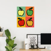 Vier Appels Poster (Thuiskantoor)